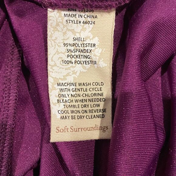 Soft Surroundings Santiago Stretch Purple Velvet Maxi Dress Size Tall XL - Picture 11 of 11